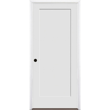 Trimlite Primed 1Panel Interior Shaker 20 Min Fire Rated 71/4" RH Prehung Door Satin Nickel Hinges 2668134PRI840120MRH15B714